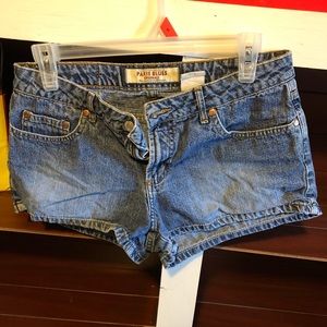 paris blues jean shorts